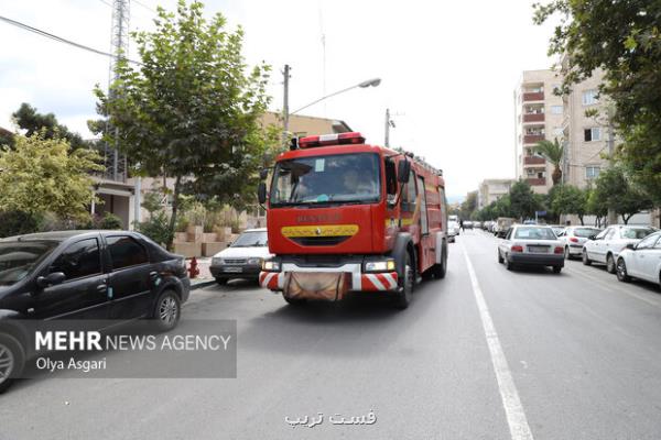 آتش سوزی یک استخر در خیابان کمالی تهران